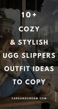 Wondering how to style UGG slippers this winter? Discover 10+ UGGs outfit ideas you’ll love! From UGG Tasman slippers outfit ideas to UGG Tazz slippers outfit ideas, we’ve got tips on how to wear them for comfy, cute cold weather outfits. Perfect for casual winter days, these UGG slippers outfits are a must-see! Winter outfits, cute outfits with UGG slippers. Jeans And Ugg Slippers Outfits, Ugg Tazz Outfit Ideas, Tazz Slippers Outfit, Style Ugg Slippers, Ugg Tazz Slippers Outfit, Outfits With Ugg Slippers, Ugg Slipper Outfit, Ugg Tasman Outfit, Ugg Tasman Slippers Outfit