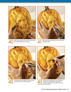 instructions to carving a pumpkin for halloween