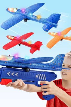 Include 3 Pack Airplane Launcher Toy. Good gift idea for a boy and girl. Christmas gift Airplane Launcher, Flight Mode, Flying Toys, Kids Outdoor, Girl Christmas, Outdoor Kids, 9 And 10, Year Old, Flight