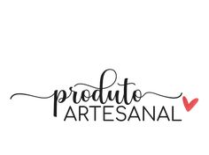 the words produtto artesanal are written in black ink on a white background