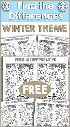 find the differences between winter themes with this free printable