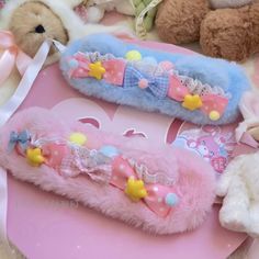 This price is for a hairband only. Plush Headband, Cutecore Hair Accessories, Kawaii Party Hair Accessories Headband, Yume Kawaii Hair Accessories, Pink Fairy Kei Mini Dress, Bear Ears, Hello Kitty Backgrounds, J Fashion, Pastel Goth