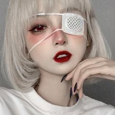 Makeup Tumblr, Kawaii Makeup, As Pictures, Size Difference, Eye Patch, Cosplay Makeup, Short Wigs, Grunge Hair