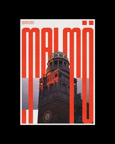 an orange and white poster with the word omm on it's front cover