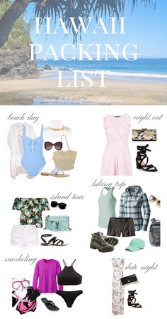 the hawaii packing list is full of things to pack for your next trip and it's all in one place