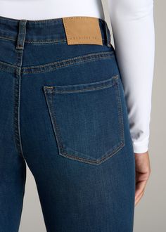 About Our Tall Jeans For Women Not a high-rise and not a low-rise, these staple skinny jeans for tall women offer a happy medium. Designed to hit just below the natural waist, our Sarah jeans are made of a comfortable fabric with an ultra-flattering silhouette. We created these tall jeans for women to be the perfect everyday pair that you can wear any day of the week, whether you’re out running errands, working in the office or meeting friends for dinner. The extended inseam of these tall skinny Everyday Dark Wash Mid-rise Flare Jeans, Everyday Dark Wash Mid-rise Cropped Jeans, Everyday Mid-rise Dark Wash Cropped Jeans, Fitted Blue Flare Jeans With Five Pockets, Versatile Denim Blue Bottoms For Everyday, Versatile High Waist Cropped Jeans, Everyday Dark Wash High Rise Bottoms, Dark Wash High Rise Bottoms For Everyday, Mid-rise Cropped Jeans In Denim Blue For Everyday