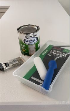 the paint is being used to make an art project