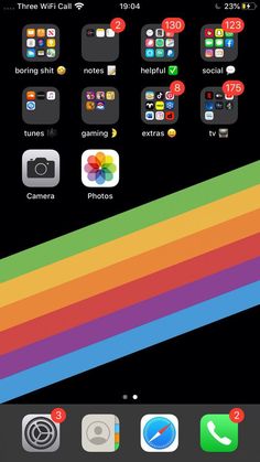 an iphone with different icons on the screen and in front of it is a black background