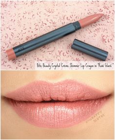 Bite Beauty | Crystal Crème Shimmer Lip Crayon in "Rose Glace": Review and Swatches