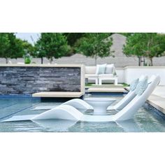 Ledge Lounger Autograph Standard Side Table Poolside Aesthetic, Sun Shelf, Architectural Aesthetic, Ledge Lounger, Pool Pillow, White Side Tables, Outdoor Seat, Pool Furniture, Furniture Care