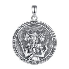 Indulge in timeless protection & harmony! Our Triple goddess necklace is crafted from 100% sterling silver, nickel-free, & hypoallergenic for long-term wear & a healthy lifestyle. It's renowned for shielding you from malevolent forces & facilitating a connection to the spiritual realm. Invoke the goddess within you by wearing this Triple Moon Goddess Necklace & feel the powerful balance & serenity it brings. The infinite loops of the Witch Knot grant access to intuition & wisdom - be a part of t Triple Goddess Necklace, Witch Knot, Moon Goddess Necklace, Personality Gifts, Pagan Necklace, Wiccan Necklace, Spiritual Necklace, Spiritual Realm, Triple Moon Goddess