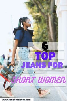 jeans for short women styles must haves ! they are different in length type and flare. choose best for your petite body. petite style | jeans for short women #jeansforpetitewomen #petitefashion #petites #jeans Bootcut Jeans For Short Women, Flare Jeans For Petite Women, Jeans For Short Legs Body Types, Flare Jeans For Short Women, Jeans For Petite Women Body Types, Flare Jeans Outfit Petite, Jeans For Short Women Body Types, Jeans For Petite Curvy, Petite Jeans For Women