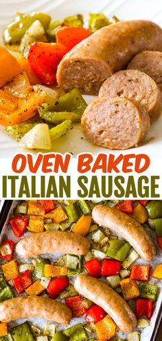 this is an image of oven baked italian sausages