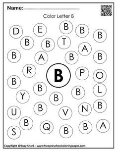 the letter b worksheet for children to learn with their letters and numbers,