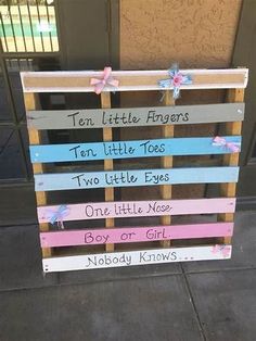 Pinterest | Gender reveal party theme, Gender reveal party decorations ... Baby Reveal Food Ideas, Gender Reveal Box, Gender Reveal Party Games