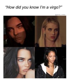 four different pictures of women with the caption how did you know i'm a vigo?