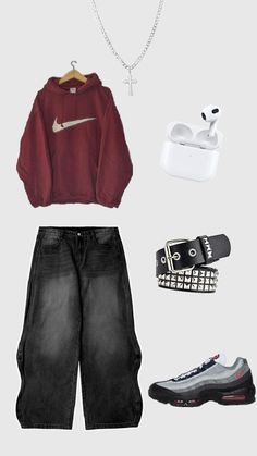 Baggy Outfit Ideas, Punk Style Outfits, Street Style Outfits Casual, Streetwear Inspo, Baggy Clothes, Trendy Outfits For Teens, Outfit Inspo Casual