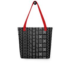 Inspired by the designs of the traditional Malian cotton fabrics, this beautiful African mud cloth tote bag design will become a trend setter among your friends. A spacious and trendy tote bag to help you carry around everything that matters. • Made to order • African Mud Cloth design is digital printed on fabric • 100% spun polyester fabric • Bag size: 15″ × 15″ (38.1 × 38.1 cm) • Capacity: 2.6 US gal (10 l) • Maximum weight limit: 44lbs (20 kg) • Dual handles made from 100% natural cotton bull Cloth Tote Bag, African Bag, Tote Outfit, Cloth Design, Trendy Tote Bags, African Mud Cloth, Trendy Tote, Bag Design, Cotton Fabrics