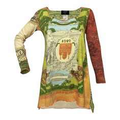 condition 8/10 color multi size m chest 45cm, length 68cm, shoulder 37cm, sleeves 53cm by flat cotton 100% made in italy free shipping worldwide Vintage Long Sleeve Printed T-shirt, Multicolor Long Sleeve Tops With Unique Print, Multicolor Long Sleeve Top With Unique Print, Spring Baroque Print Long Sleeve Tops, Multicolor Vintage Print Long Sleeve Top, Multicolor Long Sleeve Top With Vintage Print, Multicolor Tops With Unique Print For Fall, Vintage Long Sleeve Multicolor Print Top, Vintage Multicolor Tops With Unique Print