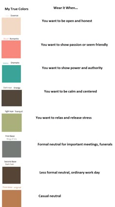 the color chart for different shades of paint