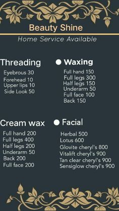 Beauty Parlour Offer Poster, Makeup Artist Names, Facial Massage Steps, Beauty Salon Price List, Beauty Salon Marketing, Business Instagram Ideas, Beauty Salon Names, Salon Hair Treatments, Beauty Salon Posters