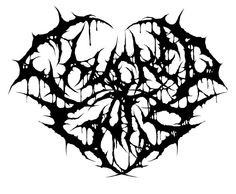 a black and white image of a heart made out of vines on a white background