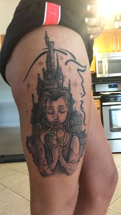 All finished Beauty A D The Beast Tattoo, Matching Beauty And The Beast Tattoos, Beauty And The Beast Half Sleeve Tattoo, Tattoo Ideas Beauty And The Beast, Beauty And The Beast Watercolor Tattoo, Beauty And The Beast Tattoo, Girly Games, 1 Tattoo