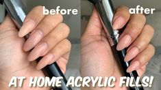 Fill In Nails, Nail Hacks Diy, Nail Filler, Acrylic Nails At Home, Acrylic Overlay, Gel Primer, Acrylic Tips, Uv Nail Lamp, Diy Acrylic Nails