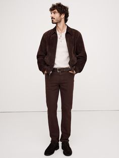 A seasonal favorite, our best-selling Brushed Traveler Pant returns with its five-pocket design, crafted in an Italian moleskin fabric selected for its flannel-like softness and incredible stretch.  Slim fit: Mid-rise.  Slim leg.  14" leg opening.  Fabric from Italy's Olimpias mill.  Zip fly with button closure.  Five-pocket styling.  Slim fit: Mid-rise.  Slim leg.  Leg opening: 14" Inseams: Short 30", Regular 32", Long 34" Model: Size 32x32, 6'2" (188cm). Travel Pants, Slim Leg, Bottom Clothes, Slim Legs, Pocket Design, Bottoms Pants, Banana Republic, Clothing Accessories, Mid Rise