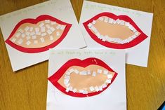 Ms. Sara's Preschool Blog: Dental Week - Gluing Teeth Teeth Craft For Preschool, Tooth Template, Dental Health Preschool Crafts, Dental Health Crafts, Smile Tips, Dental Health Week, Dental Health Preschool, Dental Health Activities, Dental Health Month