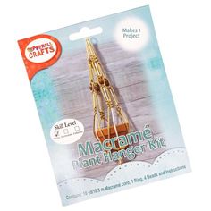 the macrame plant hanger kit is in its package