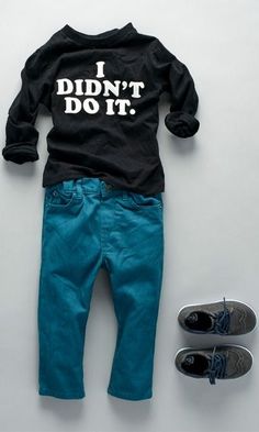 "I didn't do it." | Toddler boys' fashion | Kids' clothes | Graphic tee | Chinos | Sneakers | The Children's Place Toddler Graphic Tee, Kids Accessories Fashion, Mom Of Boys Shirt, Kids Clothing Brands, Oui Oui