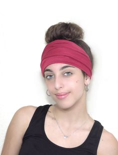 "**Please read the item description before purchase**Wide Headband, Yoga Headband, Scrunch Headband, Women Headband, Running Headband, Workout Headband, Fitness Headband, Hair Scarf, Head Cover The extra wide headbands are one piece of tube, made from light, soft & stretchy rayon jersey or brushed fabrics. It is multifunctional, non slip, single layer, raw edges, made for movement to be worn anytime, anywhere! Wear it during your yoga, Pilates, gym, dancing, running, riding a bike and any ot Adjustable Solid Hair Accessories With Matching Headband, Adjustable Sweatband Headband, Adjustable Cotton Sweatband Headband, Elastic Sweatband Headband, Adjustable Solid Color Casual Headband, Casual Adjustable Solid Color Headband, Trendy Adjustable Headband With Elastic Band, Trendy Adjustable Elastic Headband, Casual Adjustable Band Headwrap