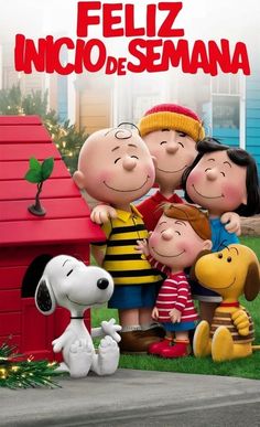 the peanuts movie poster with snoop and friends