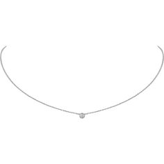 Formal Cartier Diamond Necklace With 17 Jewels, Cartier Diamond Necklace With 17 Jewels For Formal Occasions, Elegant White Gold Pendant Chain Necklace, Timeless White Gold Diamond Necklace With Single Diamond, Diamond Cut Diamond White Platinum Necklace, Fine Jewelry White Gold Necklace With Diamond Accents, White Gold Necklace With Diamond Accents Fine Jewelry, Minimalist White Gold Solitaire Necklace For Formal Occasions, Minimalist White Gold Solitaire Necklace For Formal Events