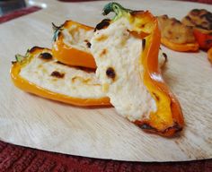 some food that is sitting on a cutting board