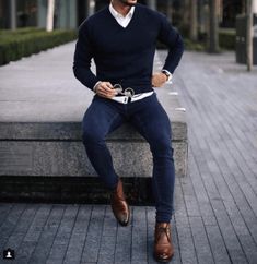 Guys Formal Style - 19 Best Formal Outfit Ideas for Men Men Work Outfits, Sweater And Jeans, Formal Mens Fashion, Men Formal