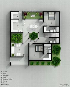 the floor plan for a two story house