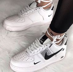 Nike Shoes Air Force, Trendy Shoes Sneakers, White Nike Shoes, Nike Fashion Shoes, Jordan Shoes Girls, Custom Nike Shoes, Nike Shoes Jordans, Nike Air Shoes, Shoes Sneakers Nike