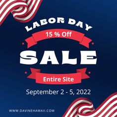 labor day sale banner with american flags