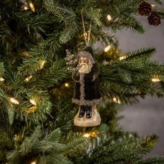 a christmas ornament hanging from a tree