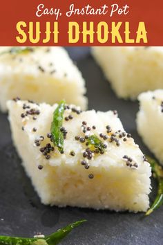 Rava Dhokla with tempering on top Rava Dhokla Recipe, Cooking Shooking, Khaman Dhokla, Dhokla Recipe, Veg Snacks, Spicy Snacks Recipes, Breakfast Recipes Indian, Indian Cooking Recipes, Chaat Recipe