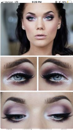 Light Smoky Eye, Summer Eyeshadow, Smoky Eye Makeup Tutorial, Smokey Makeup, Eyeliner Tips, Alat Makeup, Purple Eye Makeup, Eye Makeup Steps, Purple Tones