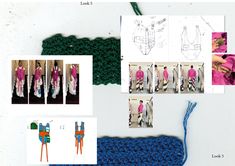 there are many pictures of different things on this page, including knitting and crochet