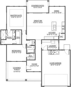 the floor plan for a two story home with three bedroom and one bathroom, including an attached