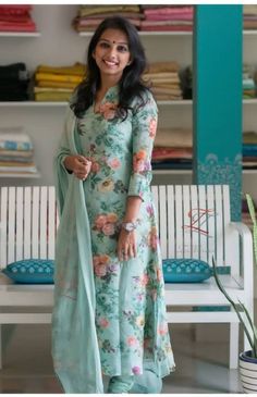 Fine floral prints to fill ur day with zeal n zest! Floral Print Churidar Designs, Printed Churidar Designs Ideas, Floral Churidar Neck Designs, Kurthi Design Floral, Floral Print Kurti Design Patterns, Floral Print Kurti, Floral Churidar Designs, Floral Print Salwar Suit Design, Floral Churidar