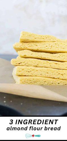 three ingredient diamond flour bread on a cutting board with text overlay reading 3 ingredient diamond flour bread