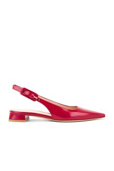 Find GIANVITO ROSSI Tokio Slingback Flat In Red on Editorialist. Gianvito Rossi Tokio Slingback Flat in Red Leather upper, lining and sole. Made in Italy. Slingback styling with adjustable strap. Square pointed toe. Kitten heel. Approx 13mm/ 0.75 inch heel. GIAN-WZ755. G95470-20RIC-TOK. About the designer: With footwear in his blood-his father Sergio contributedto the history of Italian footwear worldwide-Gianvito Rossi designs shoes, first and foremost, to accentuate a womans silhouette in a harmonious combination of proportion and graceful lines. A love for beauty, aesthetics and harmony of proportions guides the stylist in each of his creations, which are pure forms of design, far from excess and exaggeration and true to the never-shouted elegance thathas been the brands distinctive ele Kitten Heel Shoes, Slingback Flats, Slingback Heel, Slingback Pump, Kitten Heel, Gianvito Rossi, Pump Shoes, Black Heels, A Love