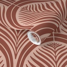 an artistic wallpaper design with brown and white leaves on the background, including a roll of tape