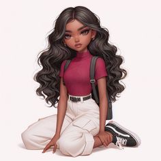 Cartoon Friends, Avengers Outfits, Brown Girl, Cartoon Character Design, Cute Photos, Pretty Wallpapers, Cartoon Characters, Braided Hairstyles, Black And Brown